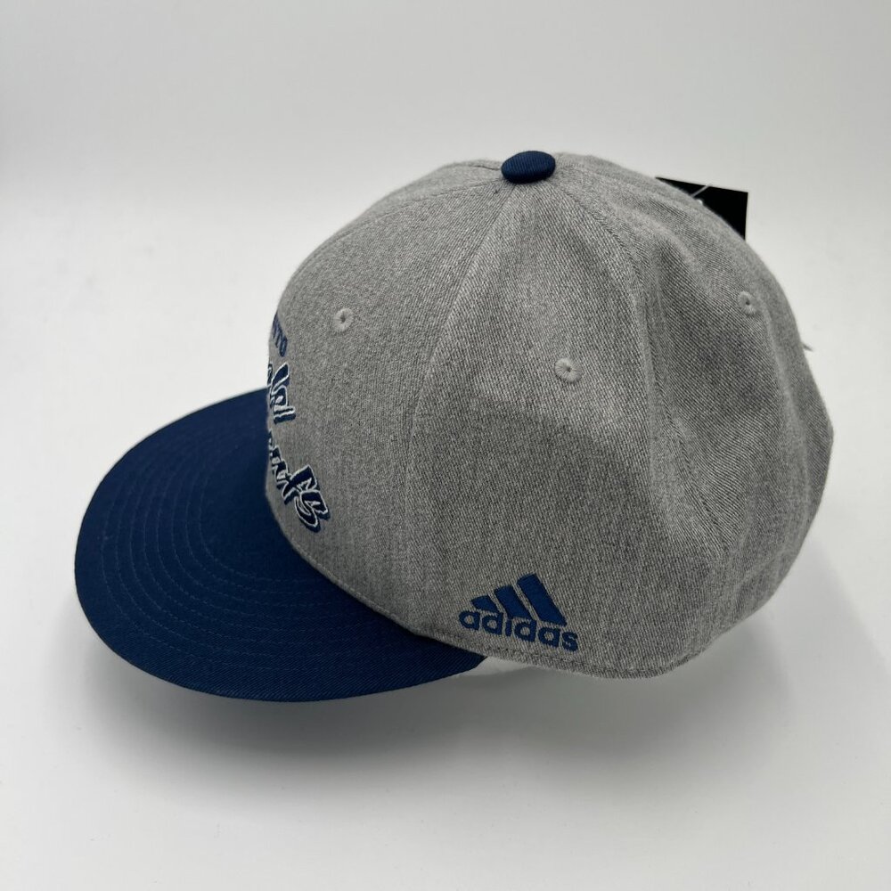 Vintage Adidas Mens Gray NHL Toronto Maple Leafs Flat Brim Snapback Hat Cap NWT - Picture 3 of 6